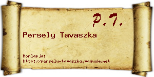 Persely Tavaszka névjegykártya